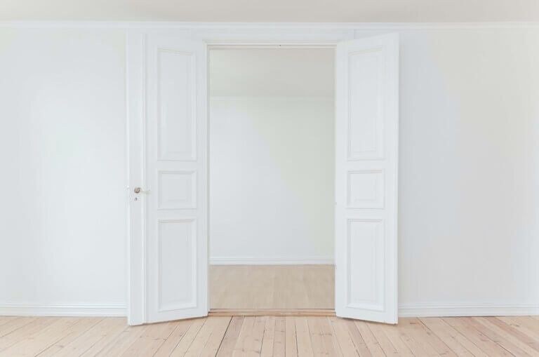 Empty, freshly cleaned room ready for move in