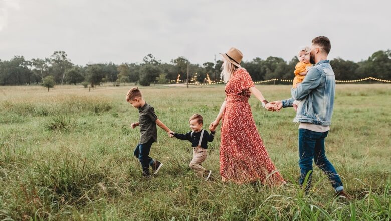 Happy family spending time together
